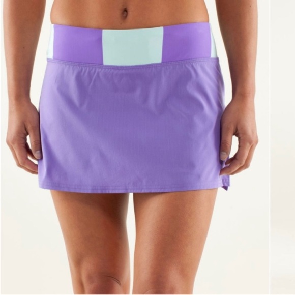 Lululemon Run Pace Setter Skirt in Power Purple Bold Stripe Sz. 6 - Picture 3 of 8